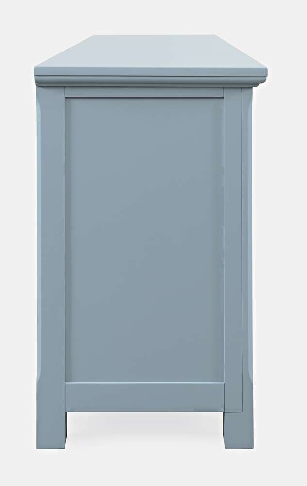 Jofran - Isabella 54in Luxury Mirrored Accent Storage Cabinet, Blue - 2252-54KD veiw 3