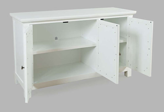 Jofran - Isabella 54in Luxury Mirrored Accent Storage Cabinet, White - 2251-54KD veiw 2