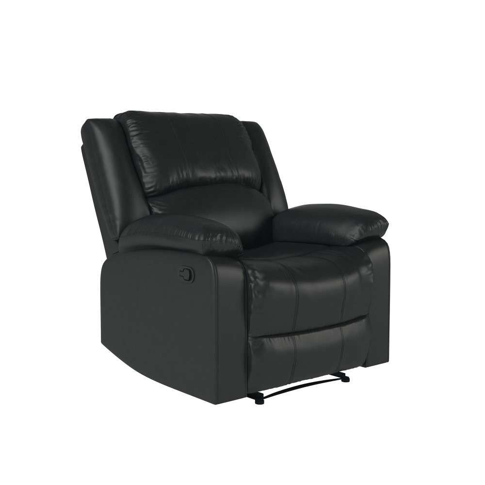 Relax A Lounger - Phyllis Faux Leather Manual Recliner, Black by Lifestyle Solutions - RR-PRK1CP3001 veiw 8