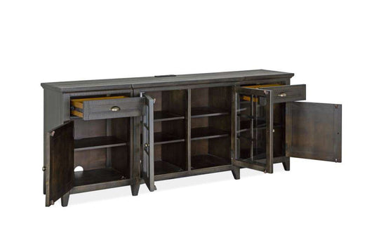 Magnussen - Westley Falls 80in Entertainment Console in Graphite - E4399-08 veiw 2