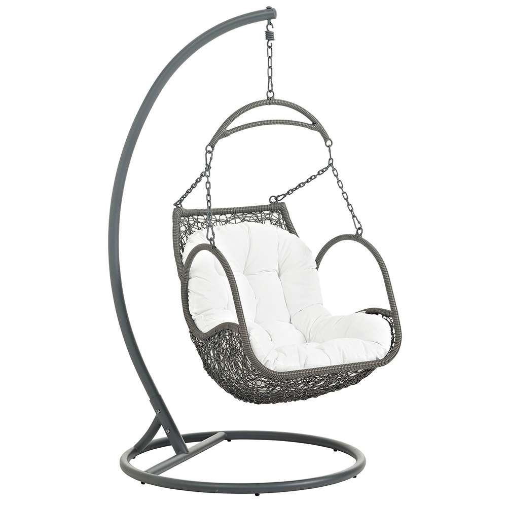 Modway - Arbor Outdoor Patio Wood Swing Chair - EEI-2279-WHI-SET veiw 1
