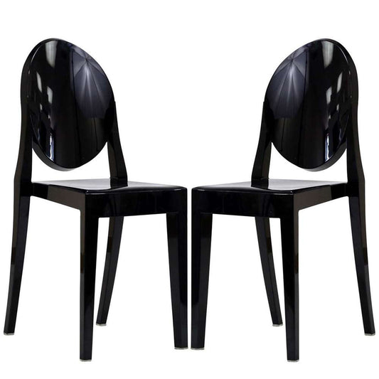 Modway - Casper Dining Chairs (Set of 2) - EEI-906-BLK veiw 2