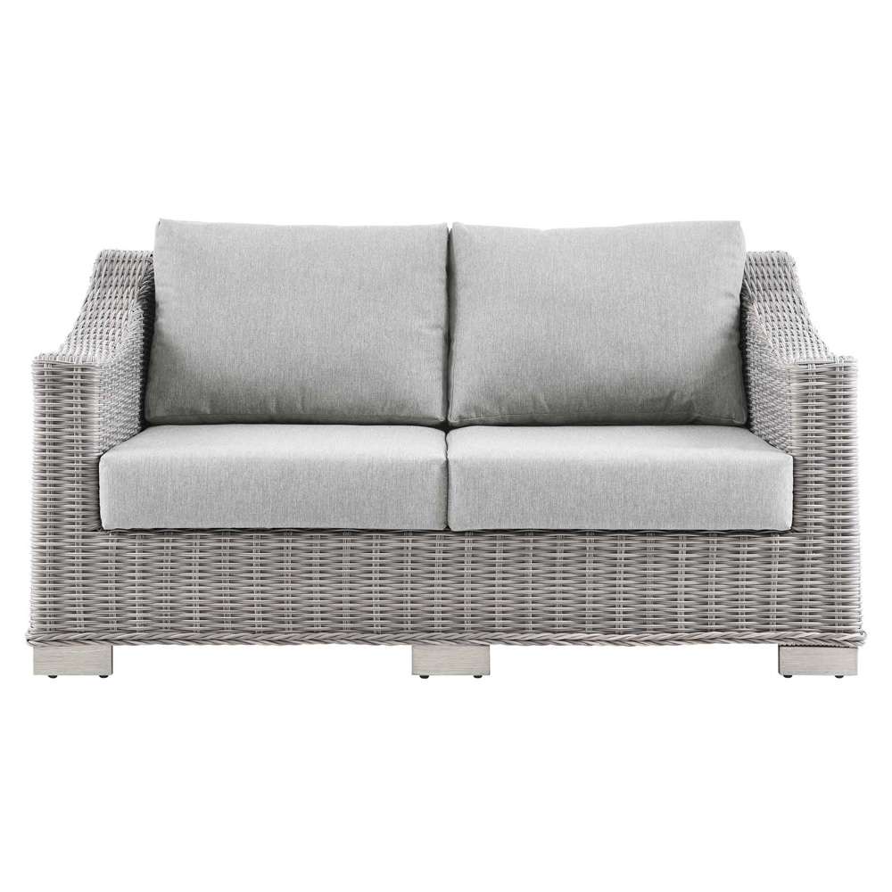 Modway - Conway Outdoor Patio Wicker Rattan Loveseat - EEI-4841-LGR-GRY veiw 6