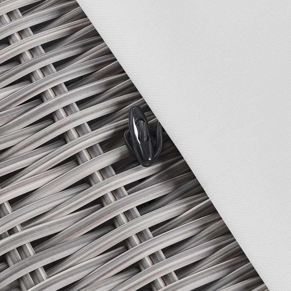 Modway - Conway Outdoor Patio Wicker Rattan Ottoman - EEI-4839-LGR-WHI veiw 6