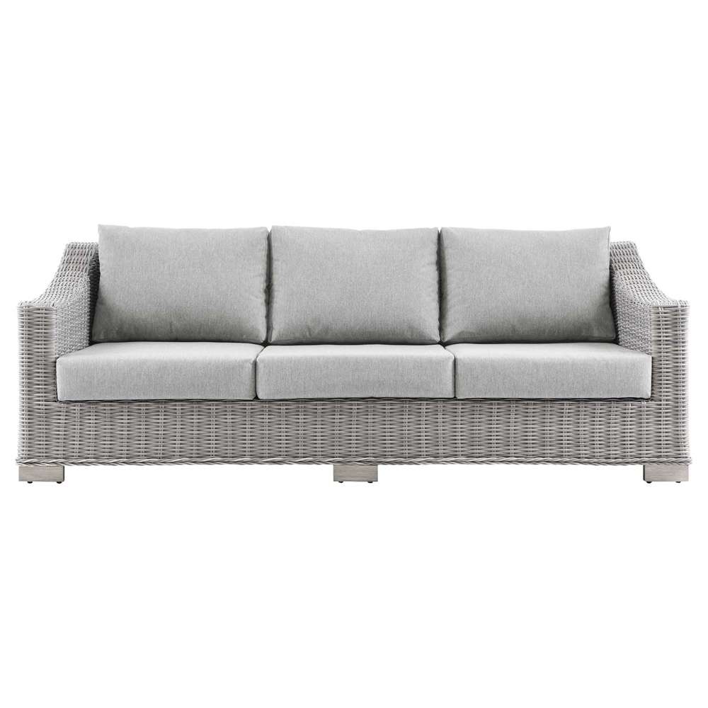 Modway - Conway Outdoor Patio Wicker Rattan Sofa - EEI-4842-LGR-GRY veiw 6