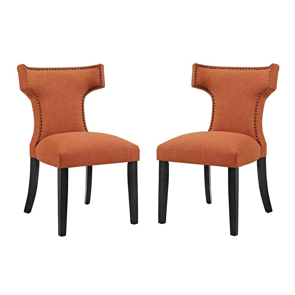 Modway - Curve Dining Side Chair Fabric (Set of 2) - EEI-2741-ORA-SET veiw 1