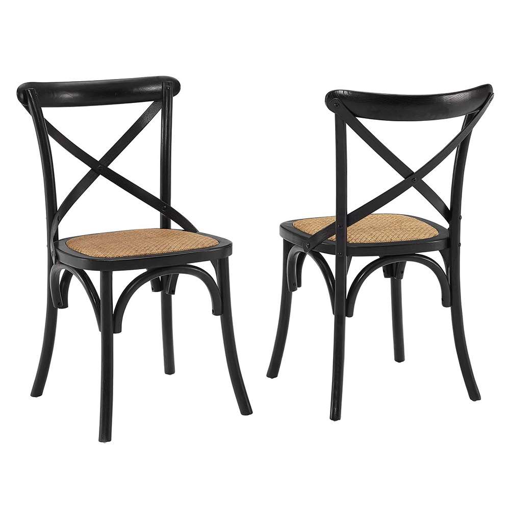 Modway - Gear Dining Side Chair (Set of 2) in Black - EEI-3481-BLK veiw 1