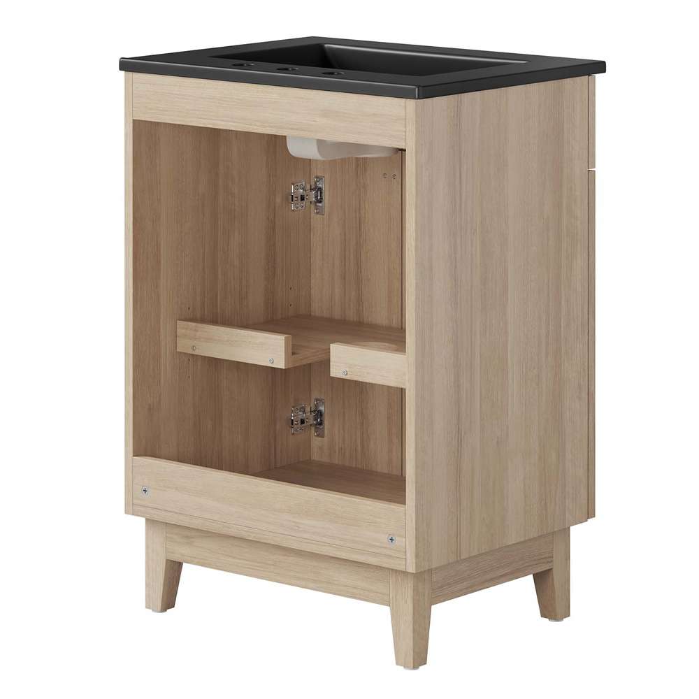Modway - Miles 24in Bathroom Vanity - EEI-6483-BLK-OAK veiw 6