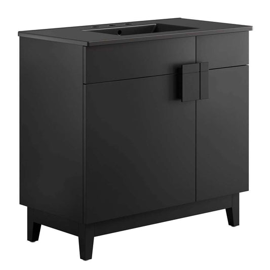 Modway - Miles 36in Bathroom Vanity - EEI-6485-BLK-BLK veiw 2