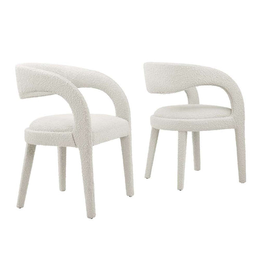 Modway - Pinnacle Boucle Upholstered Dining Chair (Set of 2) - EEI-6562-IVO veiw 2