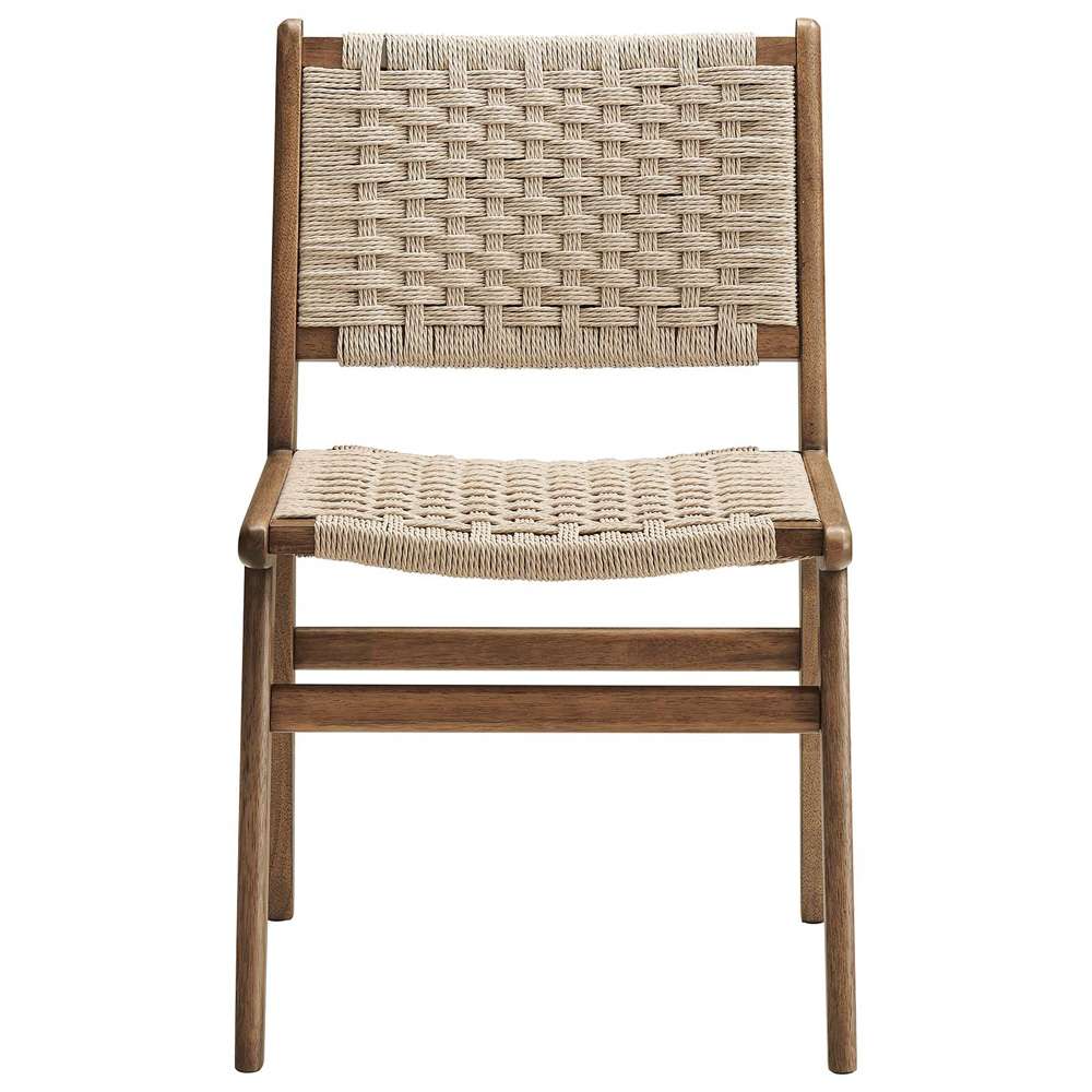 Modway - Saoirse Woven Rope Wood Dining Side Chair - EEI-6545-WAL-NAT veiw 6