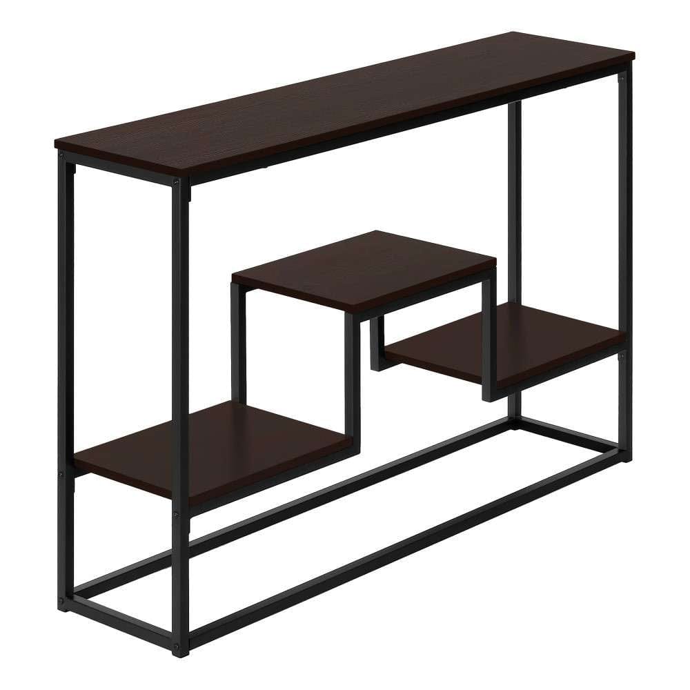 Monarch Specialties - Accent Table, Console, Entryway, Narrow, Sofa, Living Room, Bedroom, Metal, Laminate, Brown, Black, Contemporary, Modern - I-3582 veiw 1