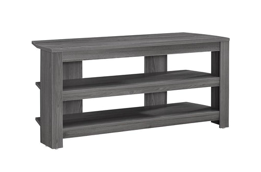 Monarch Specialties - Tv Stand, 42 Inch, Console, Media Entertainment Center, Storage Shelves, Living Room, Bedroom, Laminate, Grey, Contemporary, Modern - I-2566 veiw 2