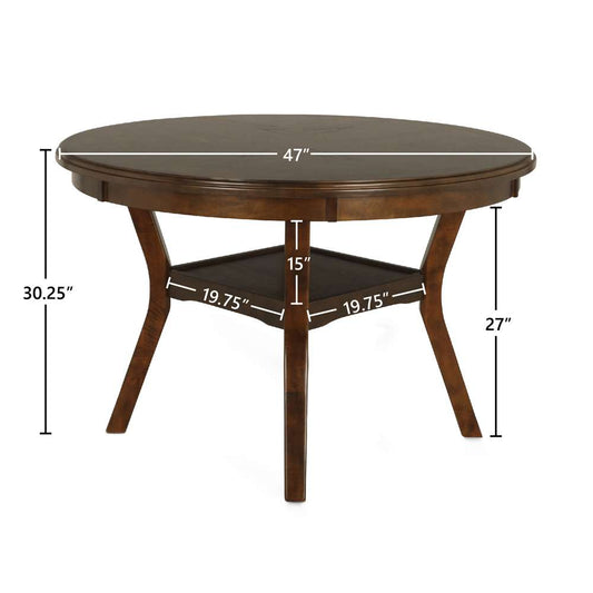 New Classic Furniture - Gia Round Dining 5 Pc Set-Brown - D1701-50S-BRN veiw 2
