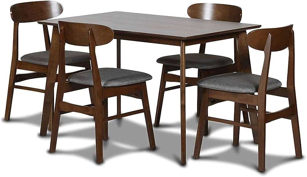 New Classic Furniture - Morocco 47in Rect Dining Table and 4 Chairs - Dk Gray - 40-331DG-D4C veiw 1