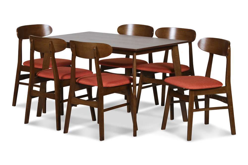 New Classic Furniture - Morocco 47in Rectangle Table and 4 Chairs - Orange - 40-331O-D4C veiw 1