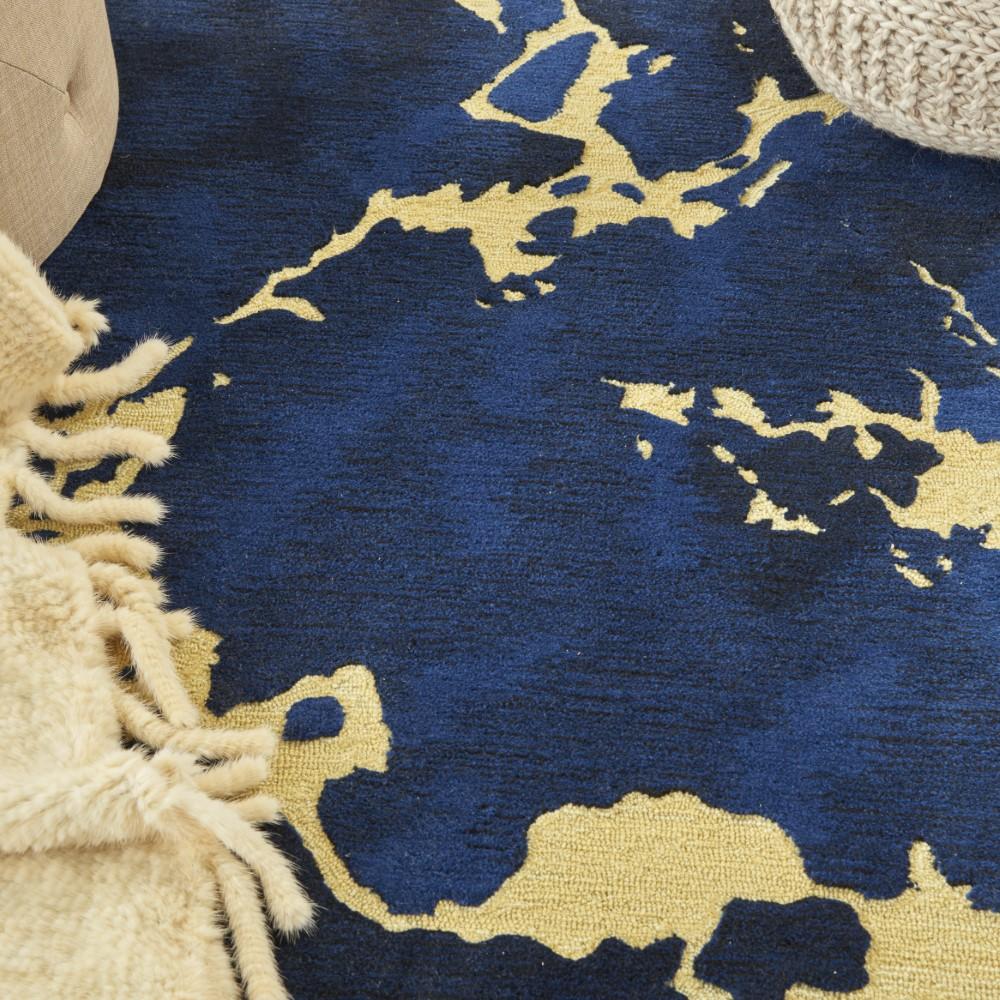 Nourison - Symmetry SMM09 Navy Blue Artistic 39in x 59in Area Rug - SMM09-99446709585 - CLOSEOUT veiw 3
