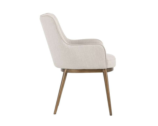 Sunpan - Irongate Franklin Dining Armchair - Beige Linen - 103197 veiw 2