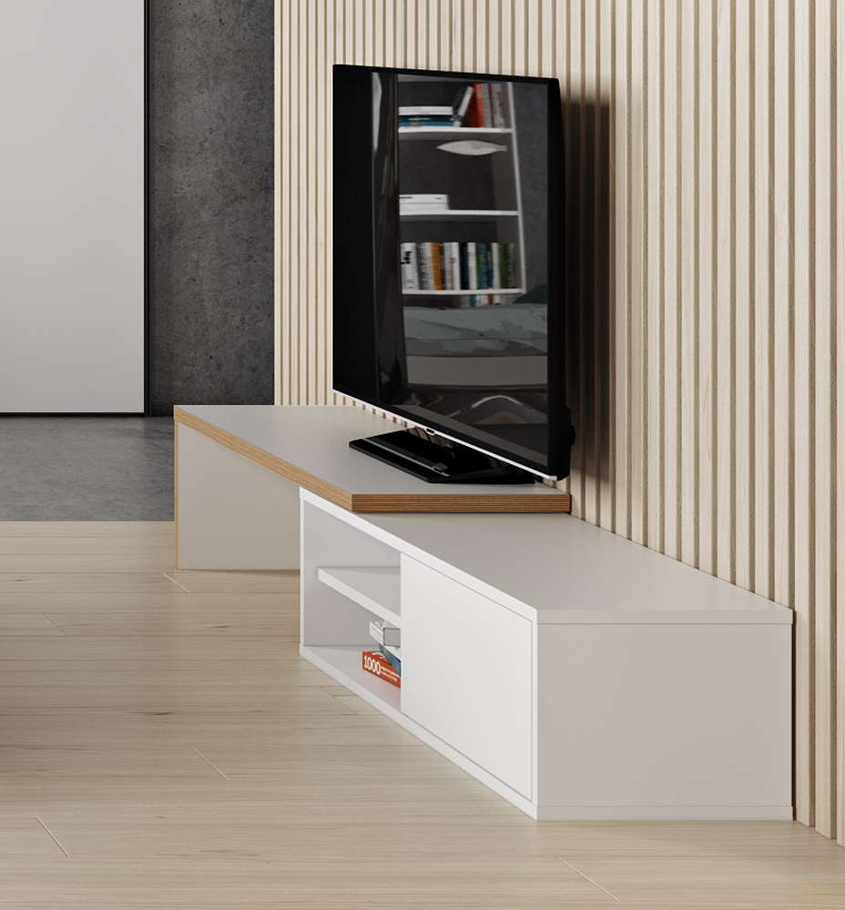TEMAHOME - Move TV Table in Pure White & Plywood - 9000639197 veiw 7