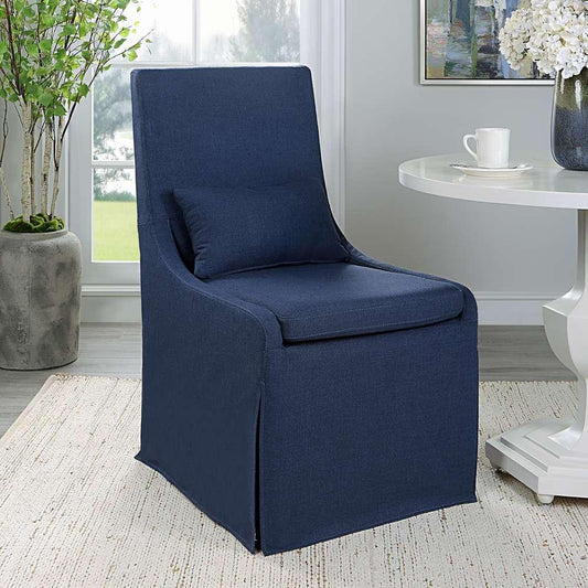 Uttermost - Coley Denim Armless Chair - 23726 veiw 2