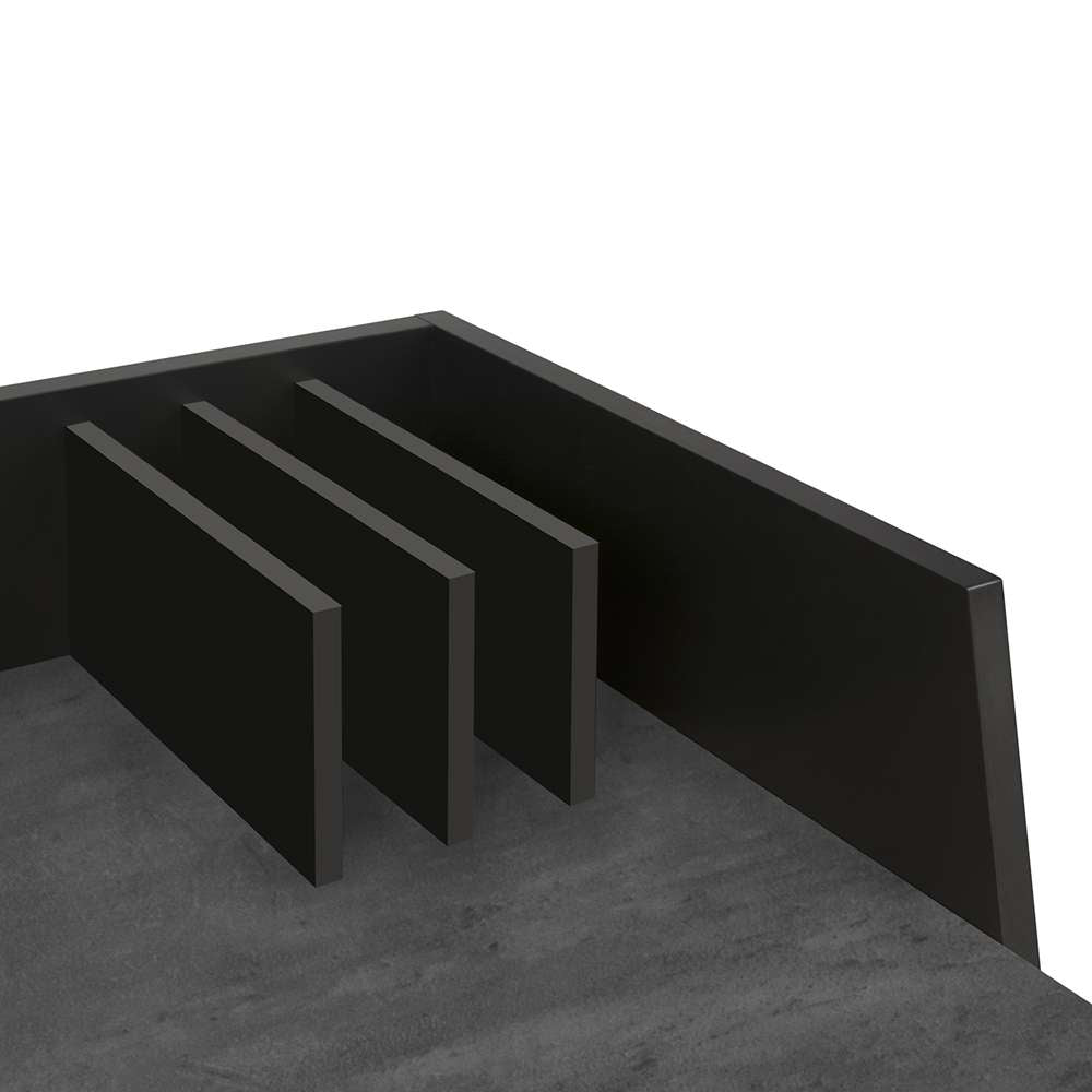 TEMAHOME - Volga Desk in Concrete Look / Pure Black - 9000054075 veiw 7