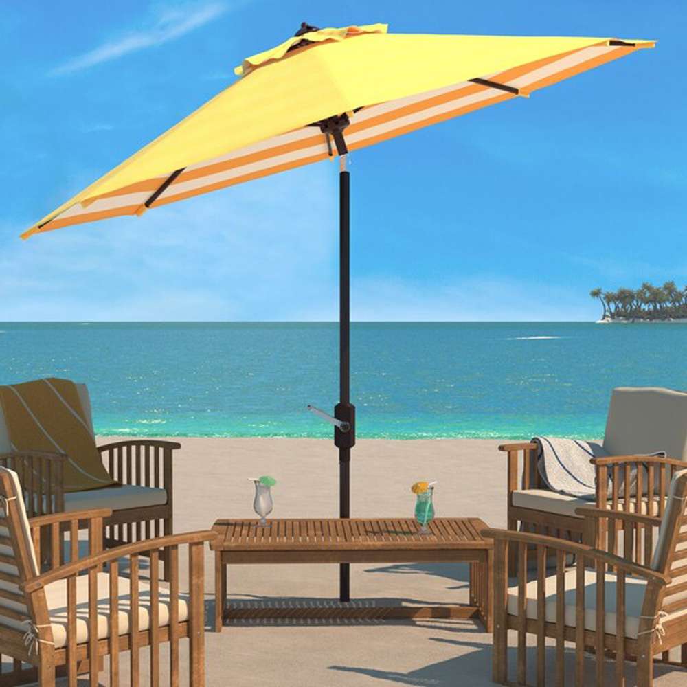 Safavieh - Tiana 9Ft Crank Umbrella - Yellow - PAT8007Y veiw 2