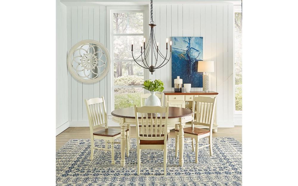 A-America - British Isles Slatback Side Chair in Merlot-Buttermilk Finish (Set of 2) - BRIMB2672 veiw 2