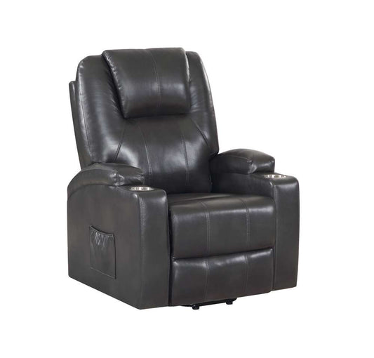 ACME Furniture - Evander Recliner w/Power Lift - Gunmetal Leather Aire - LV02182 veiw 2