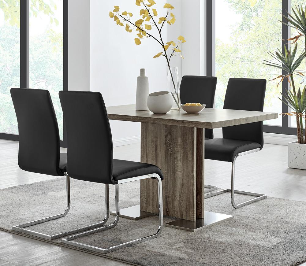 Armen Living - Amanda Black Side Chair (Set of 2) - LCAMSIBL veiw 8