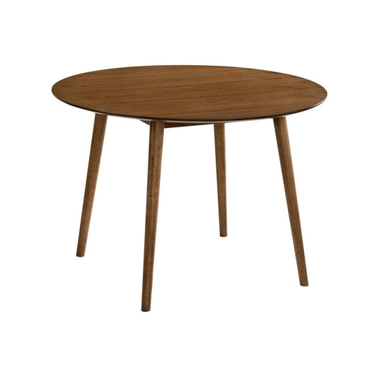Armen Living - Arcadia and Azalea 42in Round Orange and Walnut Wood 5 Piece Dining Set - SETARDI5AZWAOR42 veiw 2
