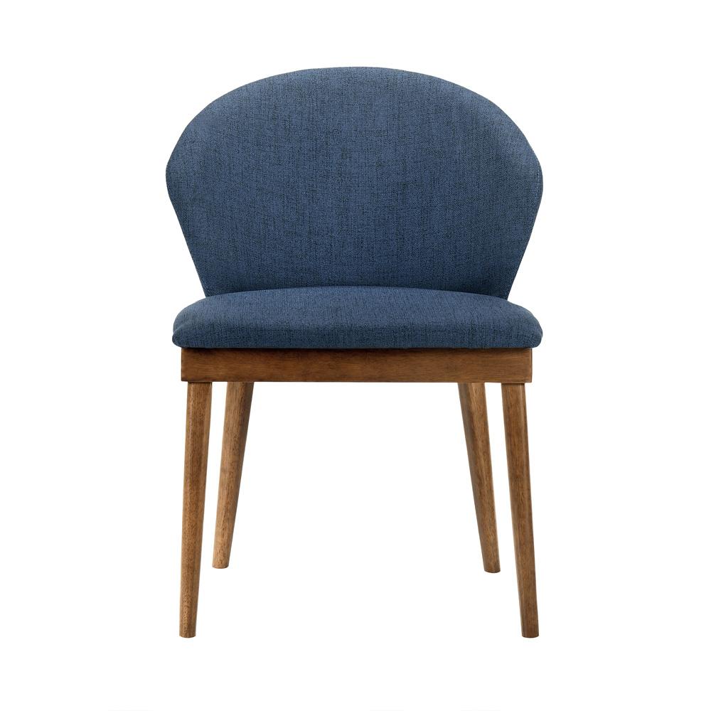 Armen Living - Arcadia and Juno 42in Round Blue and Walnut Wood 5 Piece Dining Set - SETARDI5JNWABLU42 veiw 9