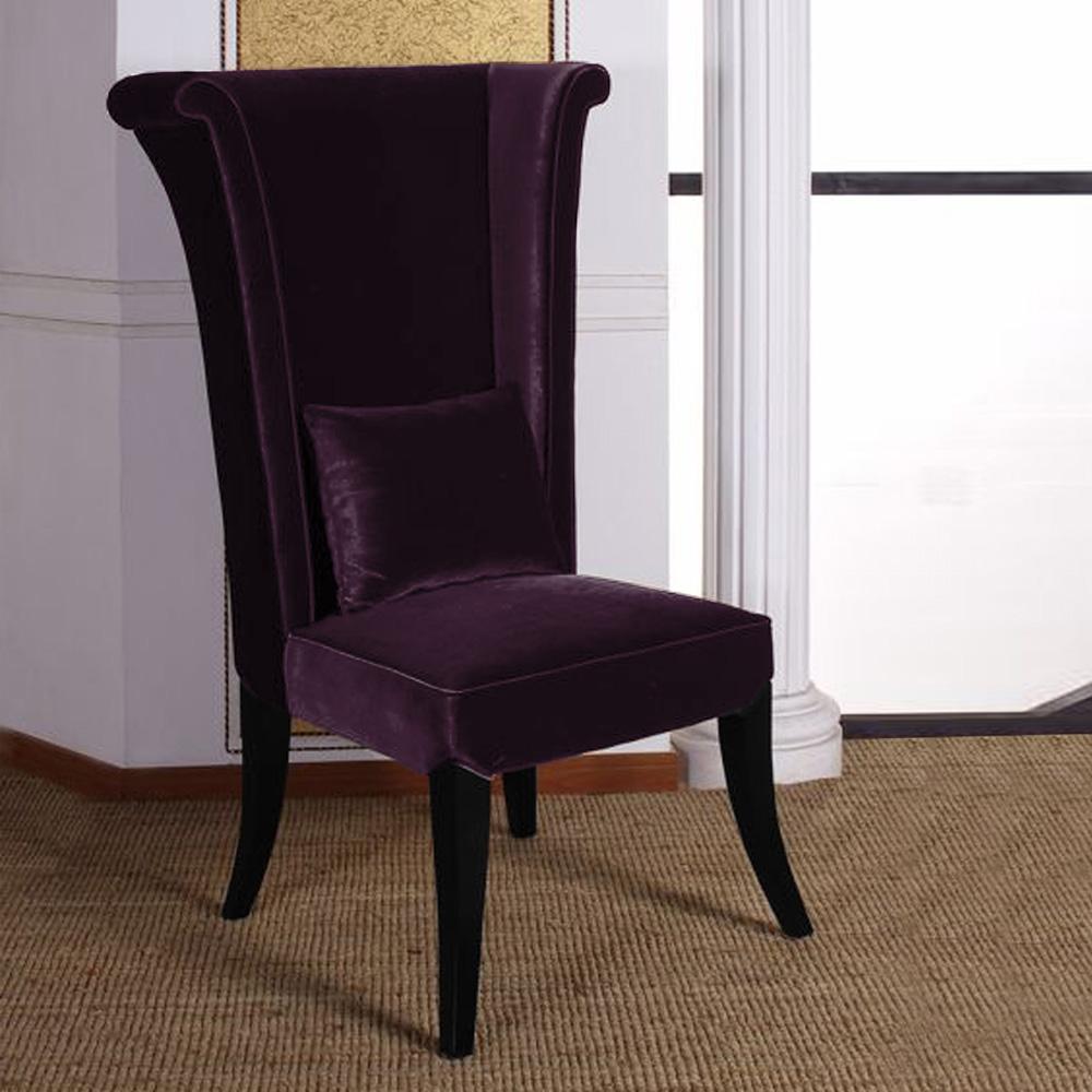 Armen Living - Mad Hatter Dining Chair In Purple Rich Velvet - LC847SIPU veiw 5