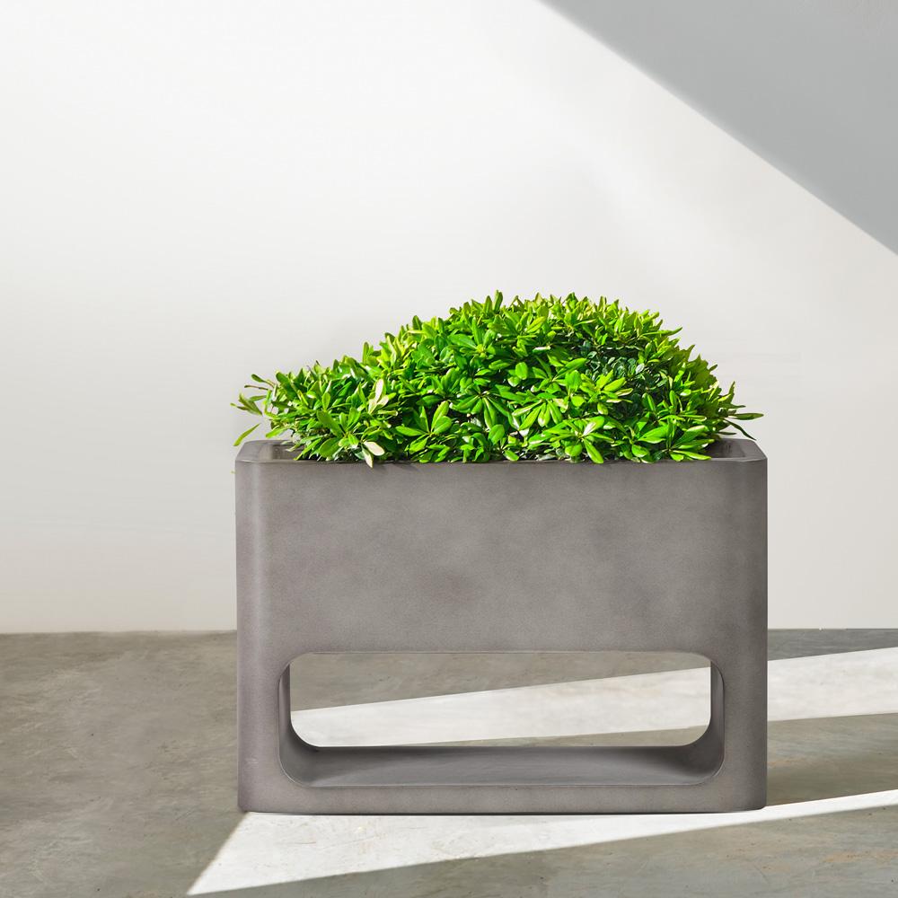 Armen Living - Sunstone Indoor or Outdoor Planter in Grey Concrete - LCSEPLMDGR veiw 7