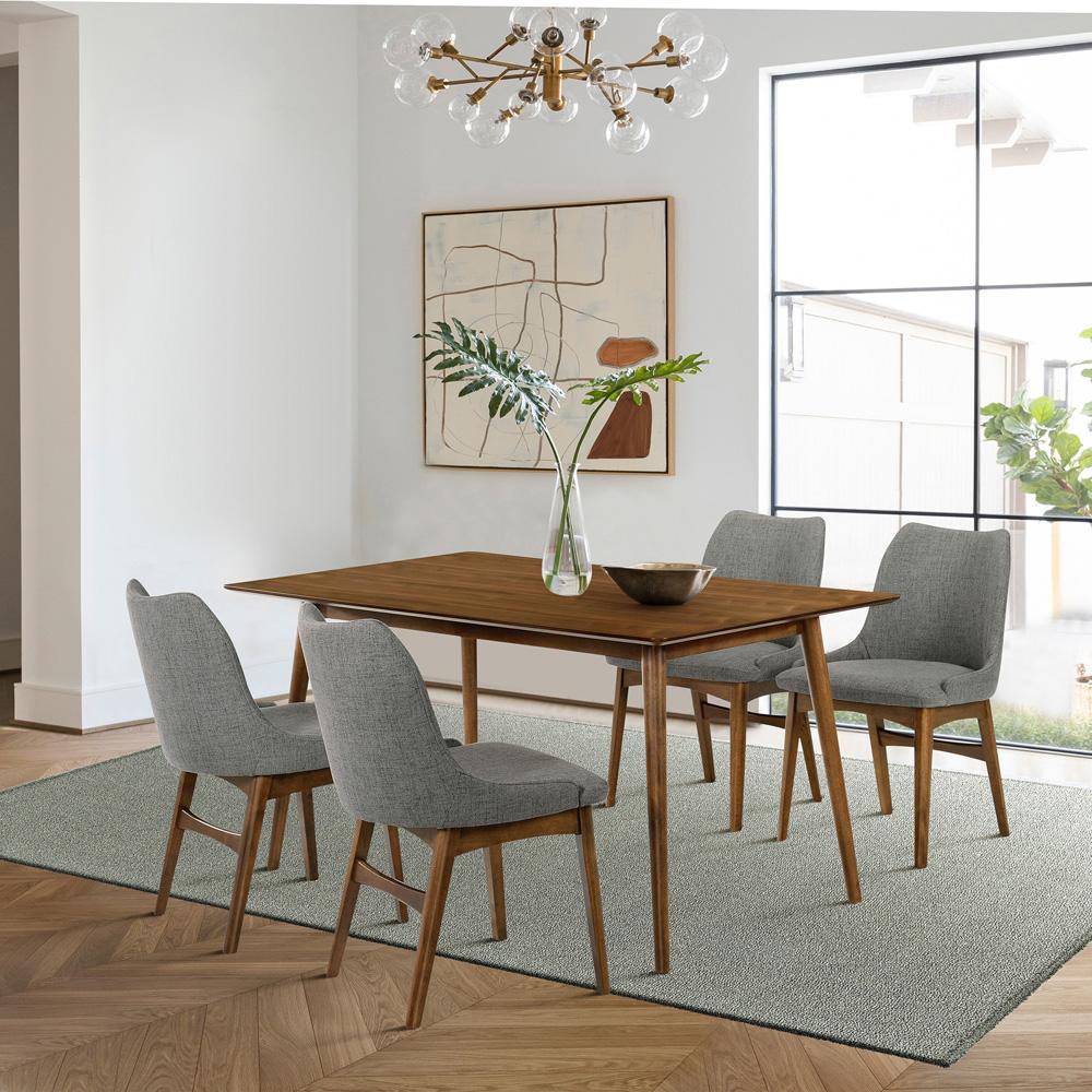 Armen Living - Westmont and Azalea Charcoal and Walnut 5 Piece Dining Set - SETWEDI5AZWACH veiw 10