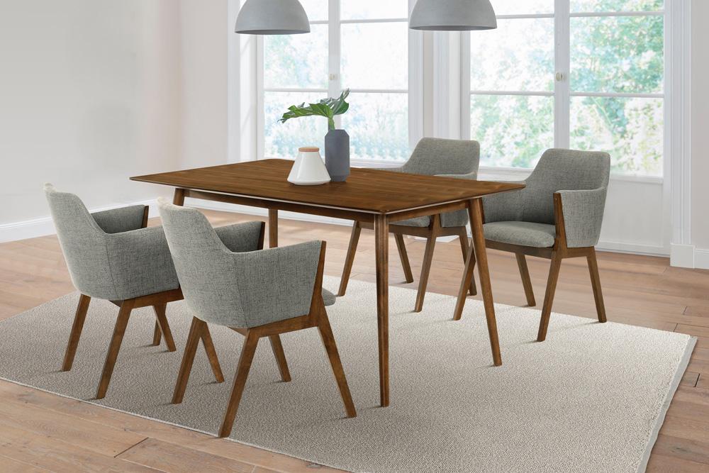 Armen Living - Westmont and Renzo Charcoal and Walnut 5 Piece Dining Set - SETWEDI5REWACH veiw 10