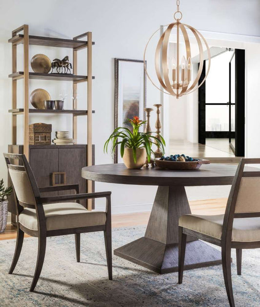 Artistica Home - Cohesion Program Chronicle Round Dining Table - Warm medium brown - 01-2224-870C-39 veiw 2