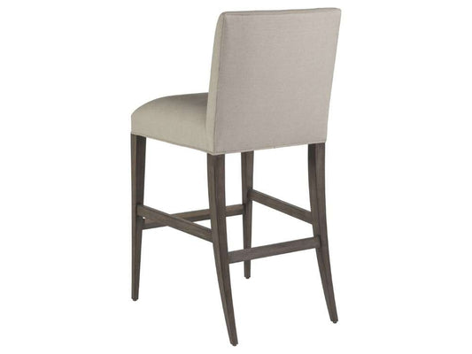 Artistica Home - Cohesion Program Madox Upholstered Low Back Barstool - Warm medium brown - 01-2220-896-39-01 veiw 2