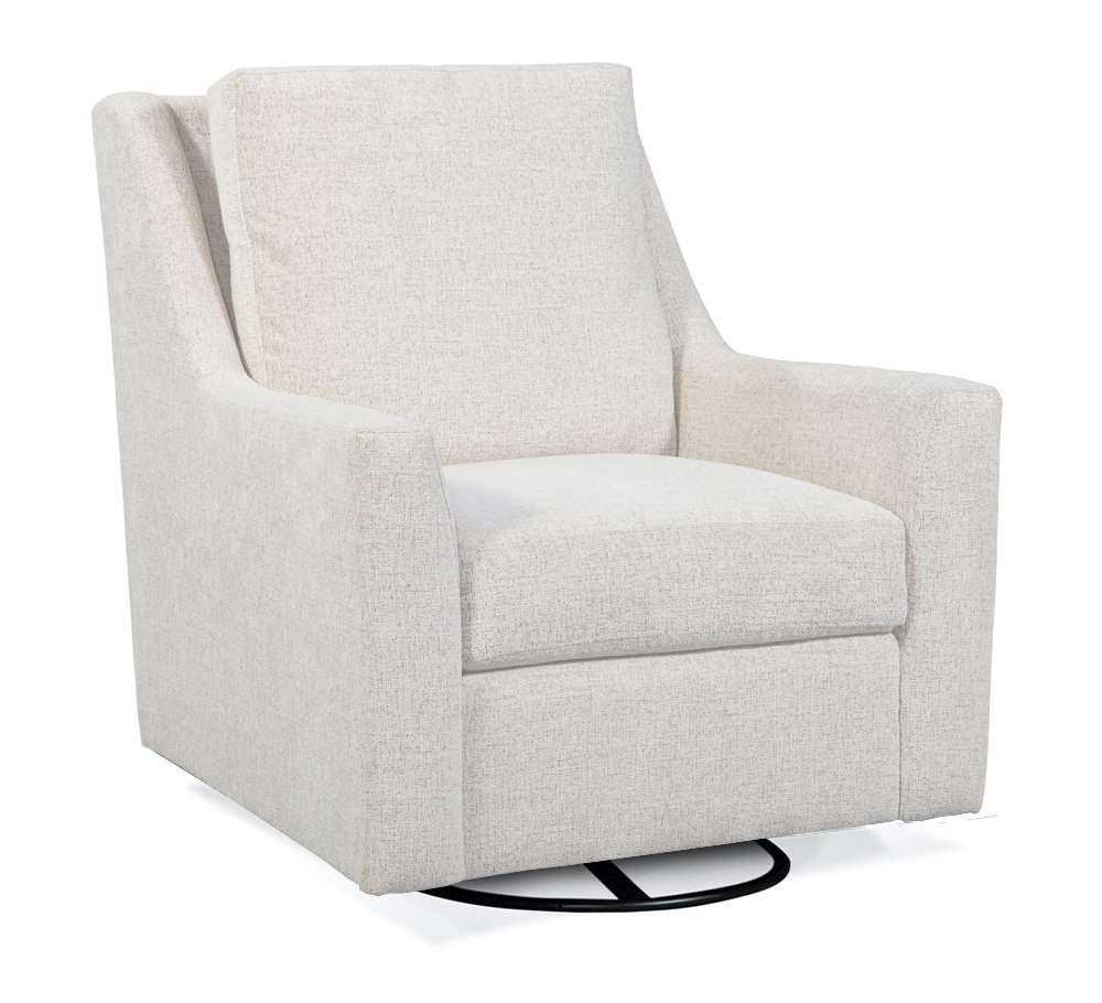 Braxton Culler - Columbus Swivel Glider (White Crypton Performance Fabric) - 748-002 veiw 1
