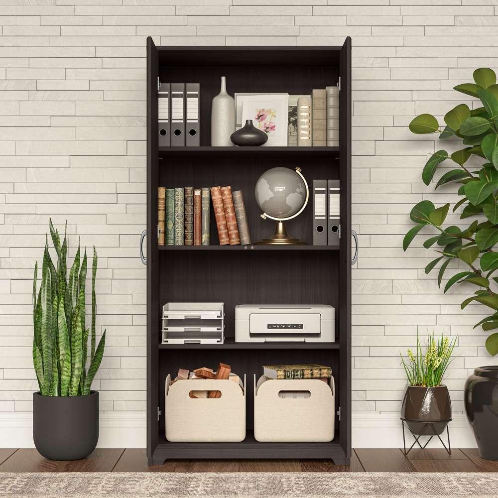 Bush Furniture - Cabot 2 Door Tall Storage in Heather Gray - WC31799 veiw 7