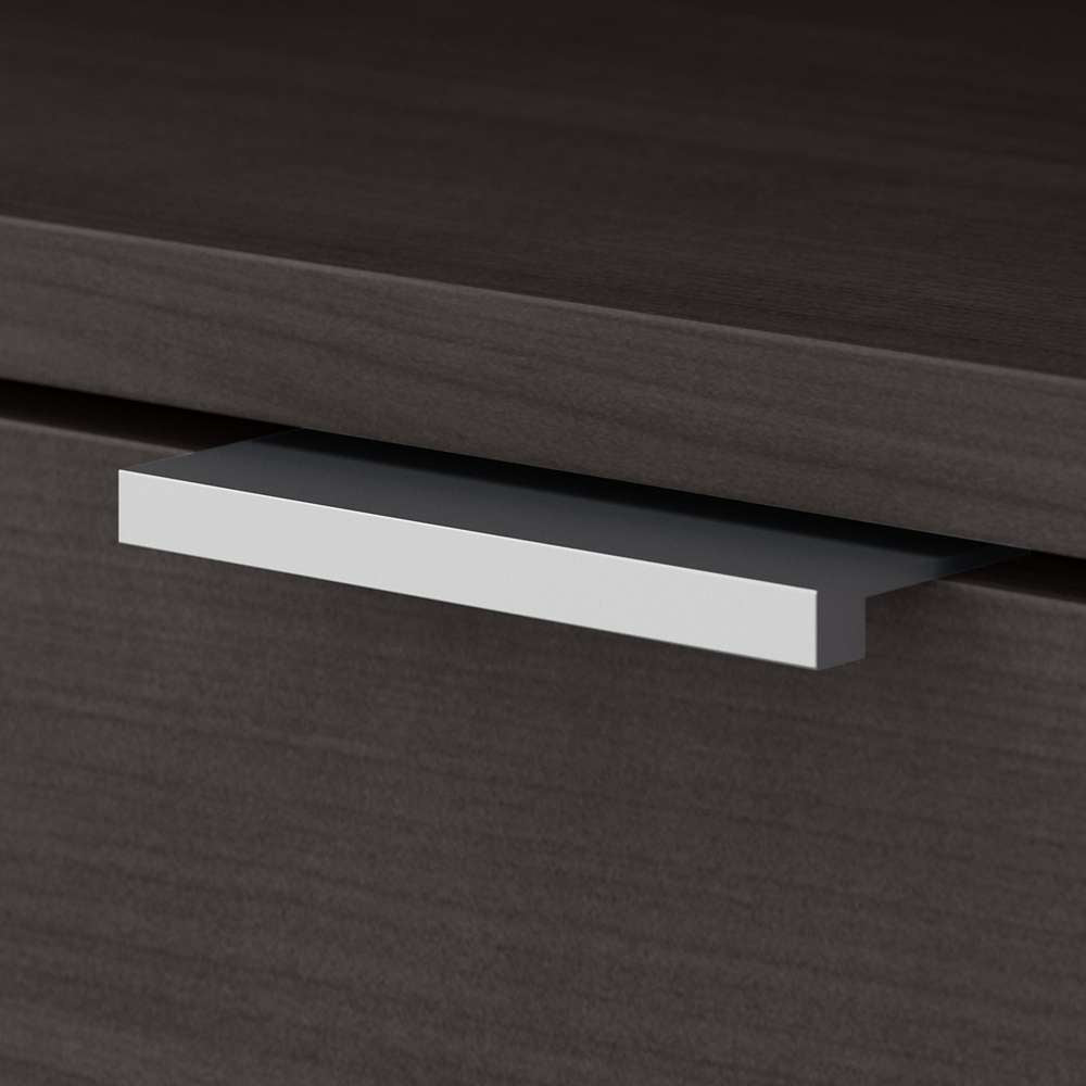 Bush Furniture - Jamestown Low Storage Cabinet with Doors and Shelves in Storm Gray - JTS160SG veiw 5