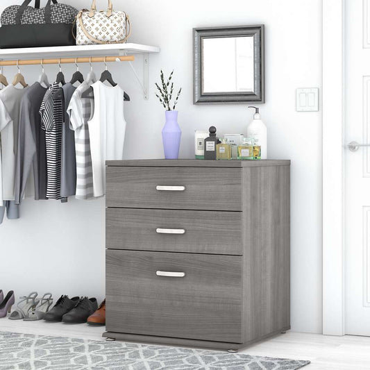 Bush Furniture - Universal Closet Organizer with Drawers in Platinum Gray - CLS328PG-Z veiw 2