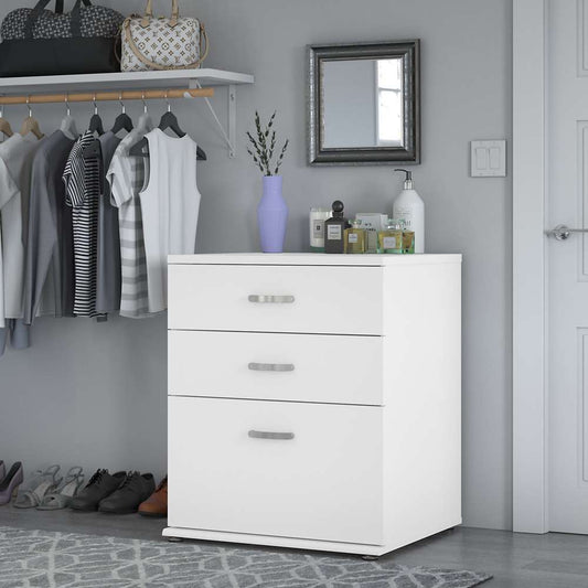 Bush Furniture - Universal Closet Organizer with Drawers in White - CLS328WH-Z veiw 2