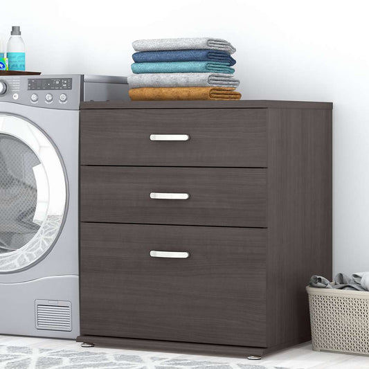 Bush Furniture - Universal Laundry Room Storage Cabinet with Drawers in Storm Gray - LNS328SG-Z veiw 2
