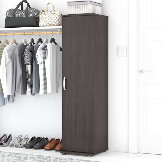 Bush Furniture - Universal Narrow Clothing Storage Cabinet with Door and Shelves in Storm Gray - CLS116SG-Z veiw 2