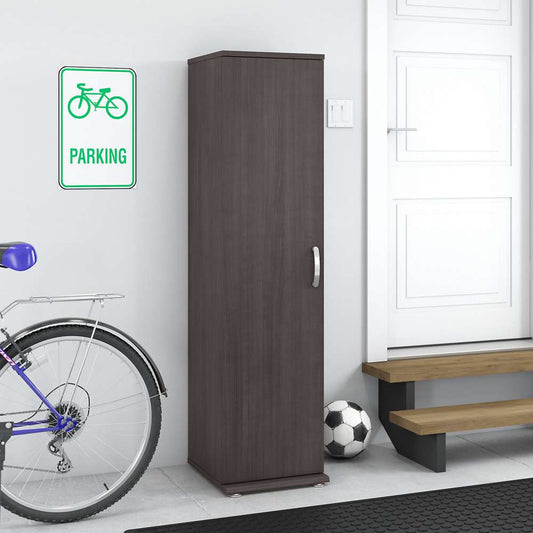 Bush Furniture - Universal Narrow Garage Storage Cabinet with Door and Shelves in Storm Gray - GAS116SG-Z veiw 2