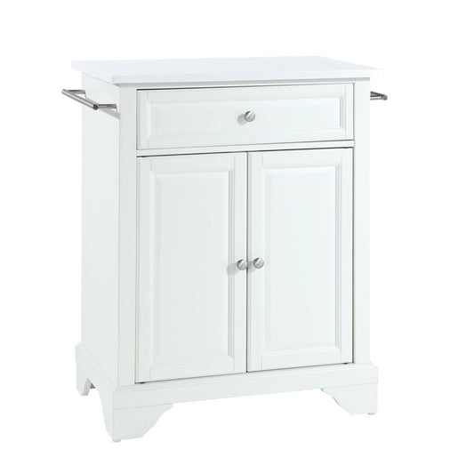 Crosley Furniture - Lafayette Granite Top Portable Kitchen Island/Cart White/White - KF30020BWH veiw 2