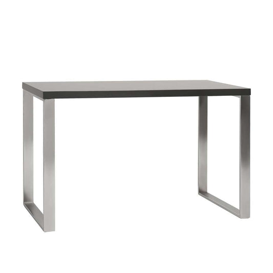Euro Style - Dillon Desk in Gray with Polished Stainless Steel Base - 09815GRY veiw 2