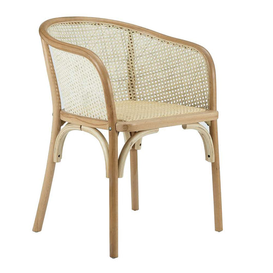 Euro Style - Elsy Armchair in Natural with Natural Rattan Seat - 08190NAT-MP1 veiw 2