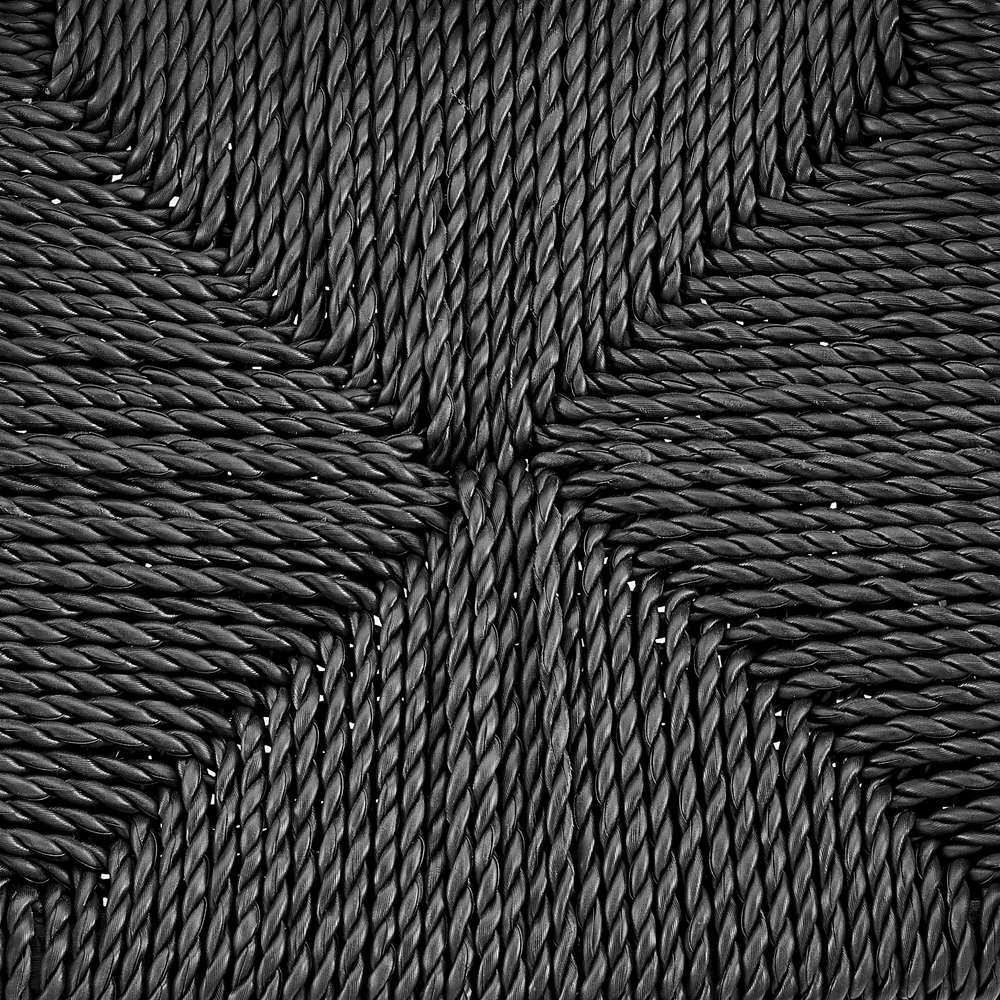 Euro Style - Evelina Bar Stool without Backrest with Black Frame and Rush Seat Set of 1 - 39214-BLK veiw 6