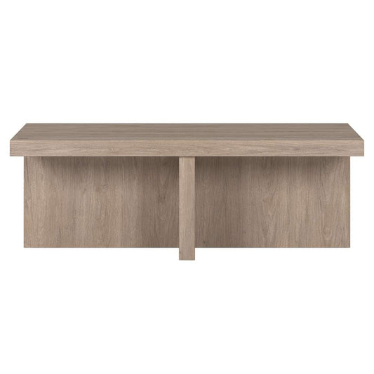 Hudson & Canal - Elna 44in Wide Rectangular Coffee Table in Antiqued Gray Oak - CT1904 veiw 3